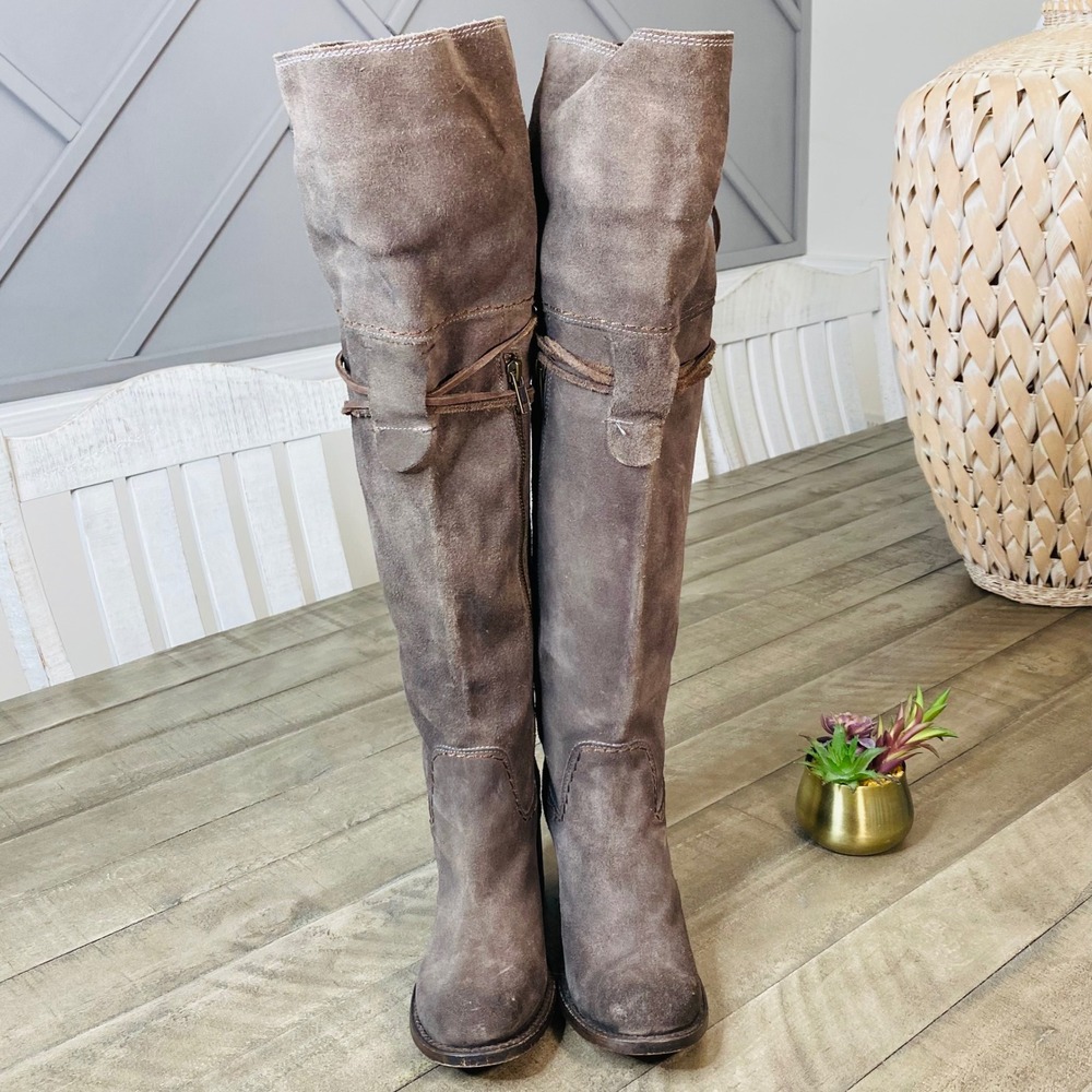 Freebird BY STEVEN BROCK GREY SUEDE BOOTS Women's Size 7 - Picture 3 of 9